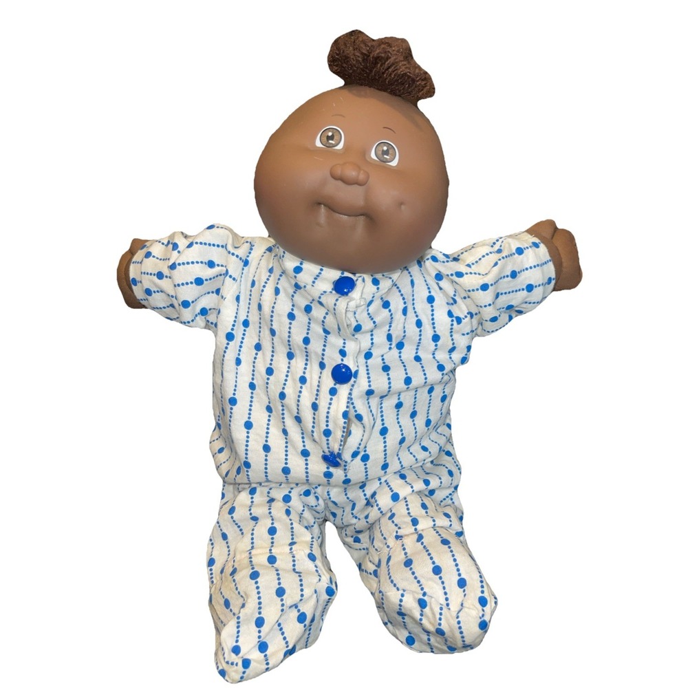 Vintage 1985 Coleco Cabbage Patch Kid - AA Mold #3 - Original Polka Dot Pajamas